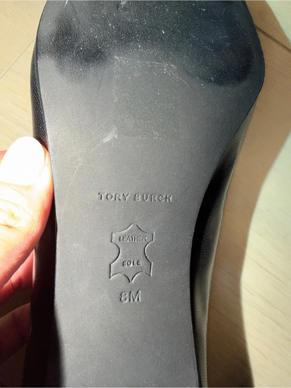 Tory Burch Black Patent Leather Heeled Ballet Flats